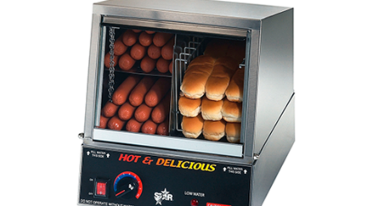 Hot Dog Steamer Commercial HotDog Cooker Bun Warmer Concession Vending Cart 