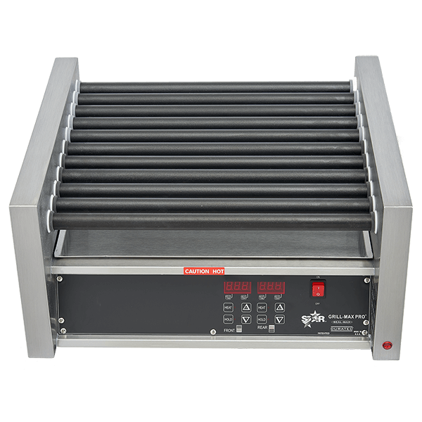 Grill-Max® 30CBBC Roller Grill – Built-In Clear Bun Drawer – Chrome Rollers – Analog Controls – 120V
