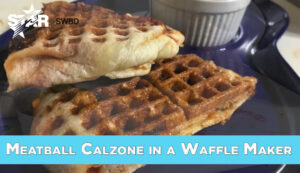 Meatball Calzone Demo in a Star SWBD Waffle Baker